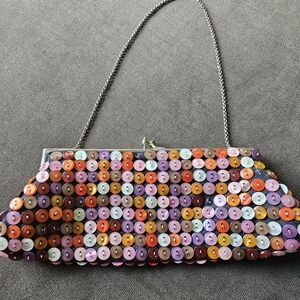 Colorful Button Clutch Bag